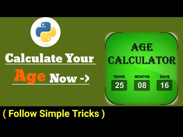 How to Create Age Calculator using Python Tkinter | Python Project-App using Tkinter - Mini Project