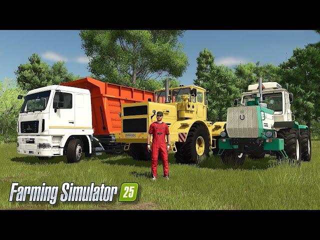 ПЕРВЫЕ МОДЫ ДЛЯ ИГРЫ FARMING SIMULATOR 25 КИРОВЕЦ , МАЗ , ХТЗ - Т150К #fs25