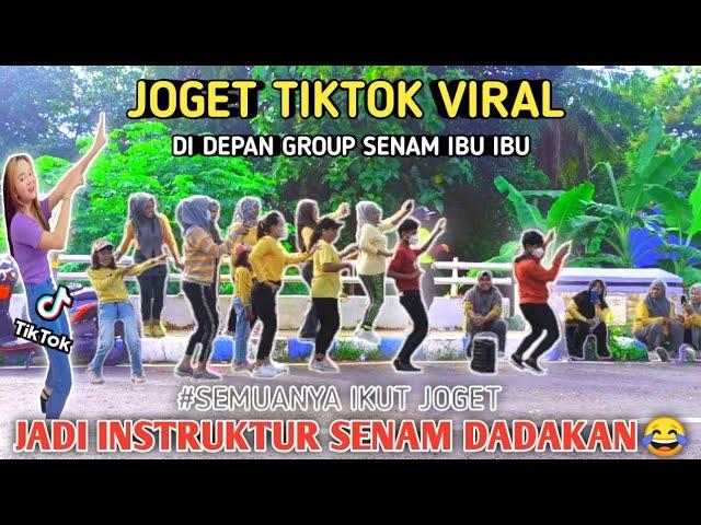 JOGET TIKTOK VIRAL DI DEPAN GROUP SENAM IBU IBU,AUTO IKUT JOGET SEMUANYA