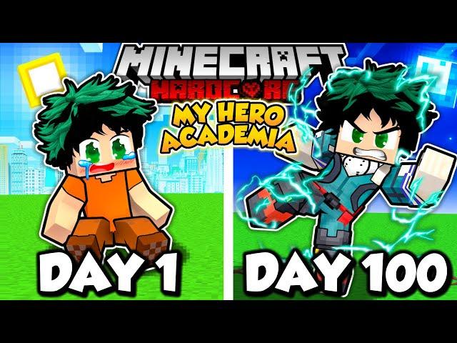 I Survived 100 DAYS as DEKU in My Hero Academia Minecraft!