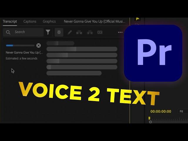 Transcribe ANY Audio in Premiere Pro (Voice to Text)