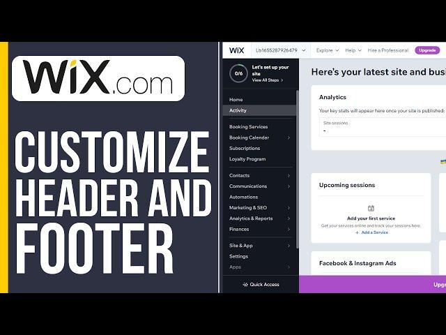 How to Customize Header & Footer on Wix (2025)