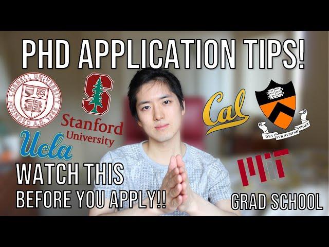 PhD Application Tips that got me into Stanford, Berkeley, MIT etc COMPREHENSIVE