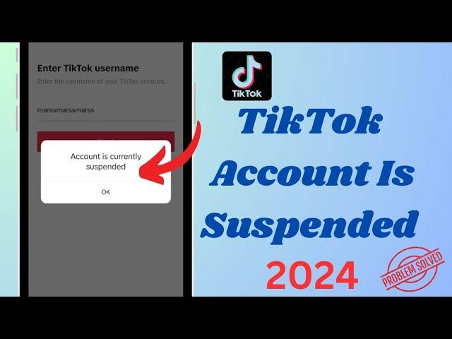 TikTok Account Is Currently Suspended.How To Fix TikTok Account Is Suspended || iphone/Android/2024