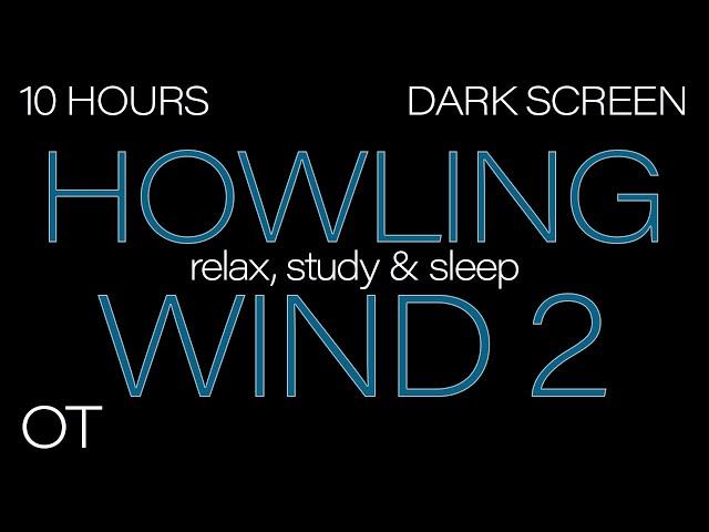 HOWLING WIND Sounds for Sleeping 2 | Relax |Study | BLACK SCREEN| Real Storm Sounds| SLEEP SOUNDS