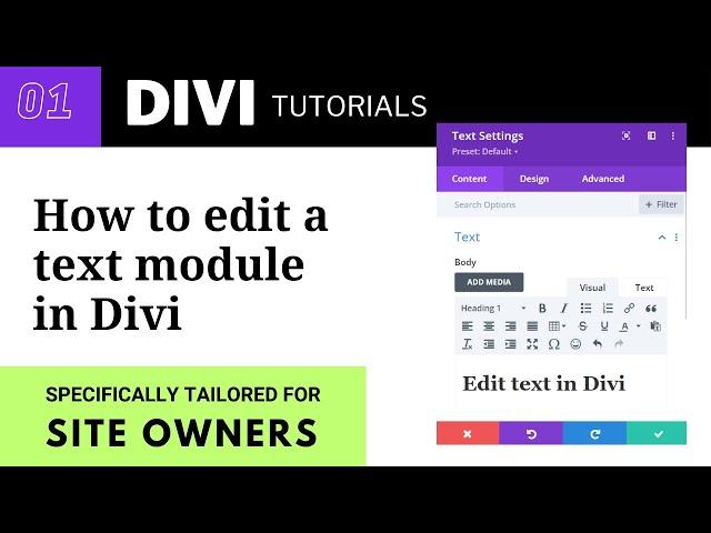 How to Edit a Text Module | Divi Tutorial for Beginners