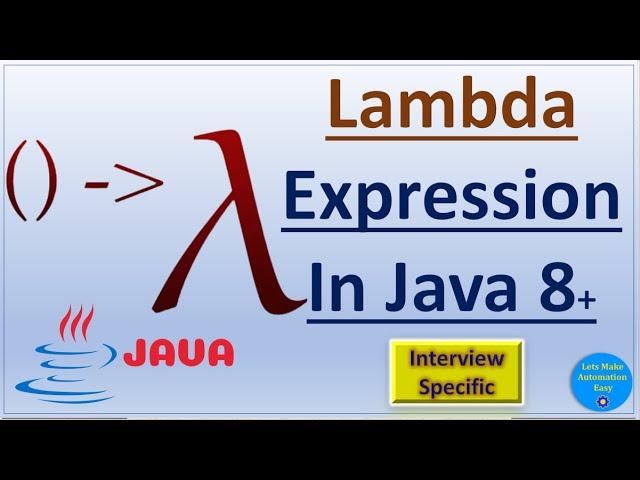 Lambda Expression In Java 8+ | Pradeep Nailwal