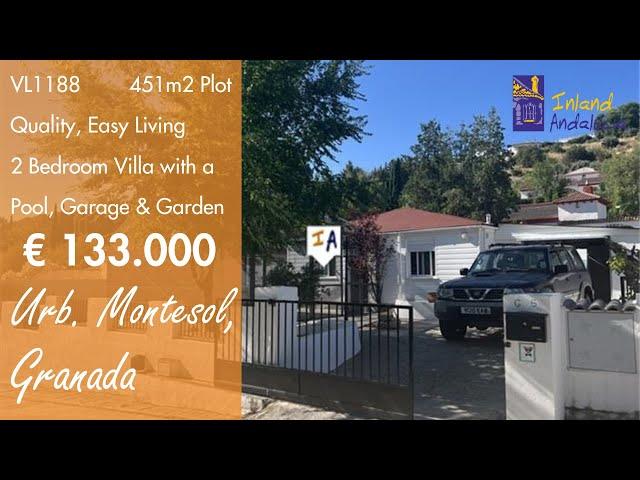 133K, Detached 2 Bedroom Villa with Pool & Garage Property for sale in Spain inland Andalucia VL1188