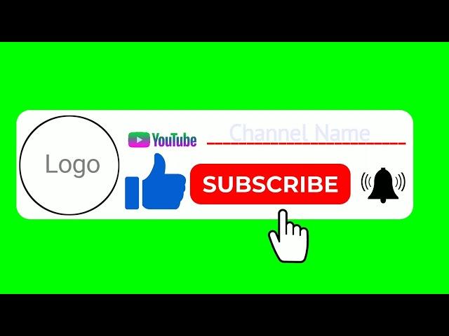 Subscribe Button Green Screen No Copyright || Youtube Subscribe Button Green Screen copyright free