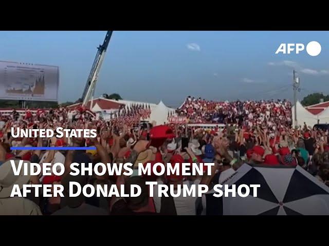 Video shows moments after shots heard at Trump rally | AFP