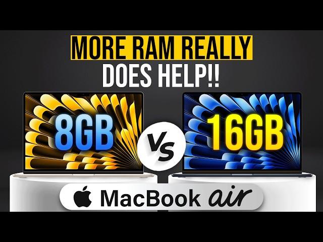 NEW M3 MacBook Air 16GB vs 8GB RAM - Is it worth the UPGRADE?