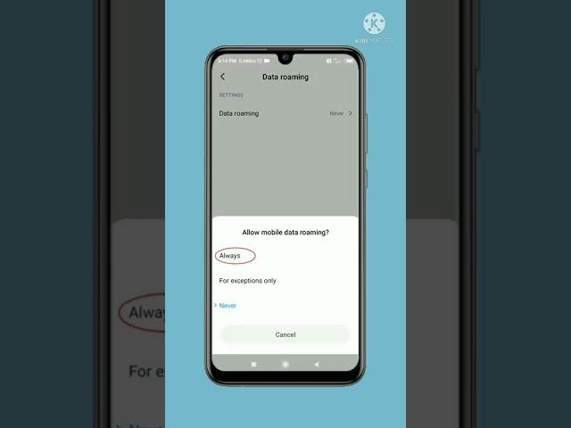 how to enable data roaming .. #dataroaming #shorts #ytshorts #short #jio redmi note 10 pro max