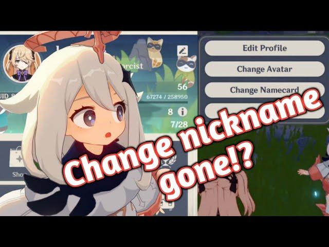 No More Change Nickname?! (READ PINNED COMMENT) | Genshin Impact