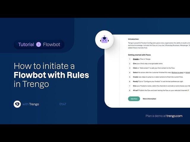 How initiate a flowbot with rules in Trengo