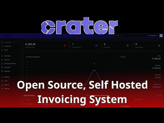 Crater Invoices - Open Source, Self Hosted Invoicing and Billing software with Power!