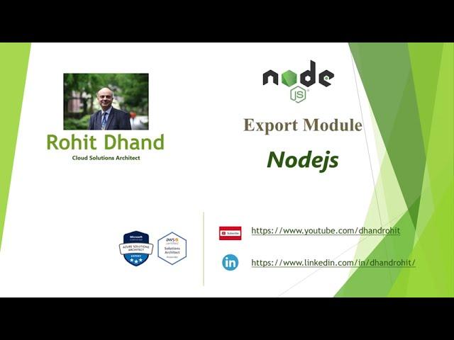 Nodejs Exports Module