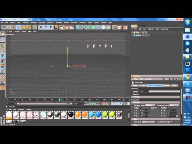 Cinema 4D Tutorial ( Random and Time Effectors)