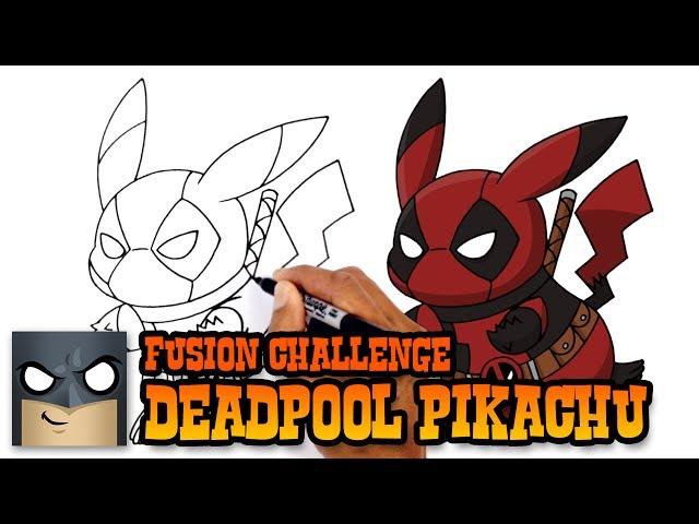 How to Draw Pikachu + Deadpool | ART CHALLENGE