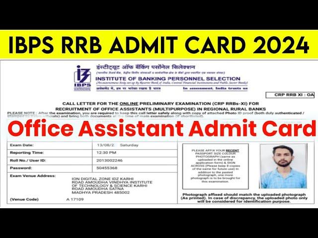 IBPS RRB Admit Card 2024 Kaise Download Kare || ibps rrb admit card 2024 | ibps rrb clerk admit card