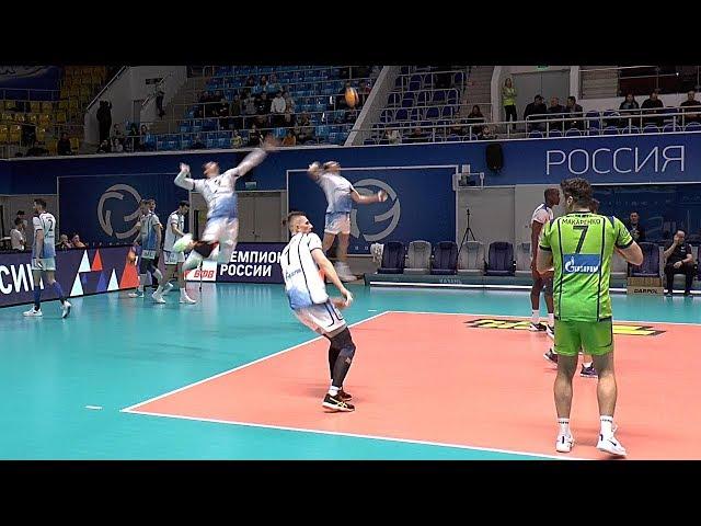 Volleyball. Serves.  Georg Grozer, Ivan Yakovlev and the Zenit Saint Petersburg team.