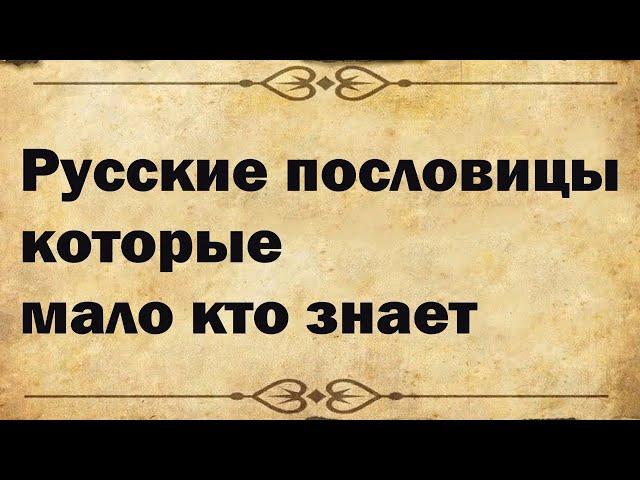 Русские пословицы которые вы не слышали, цитаты, мысли