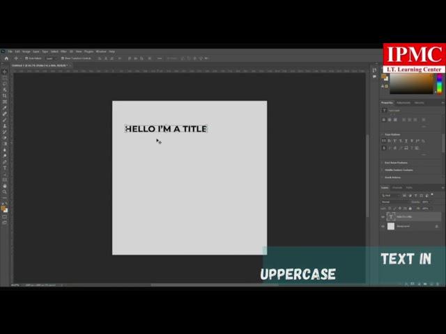 HOW TO USE TEXT TOOL IN PHOTOSHOP.