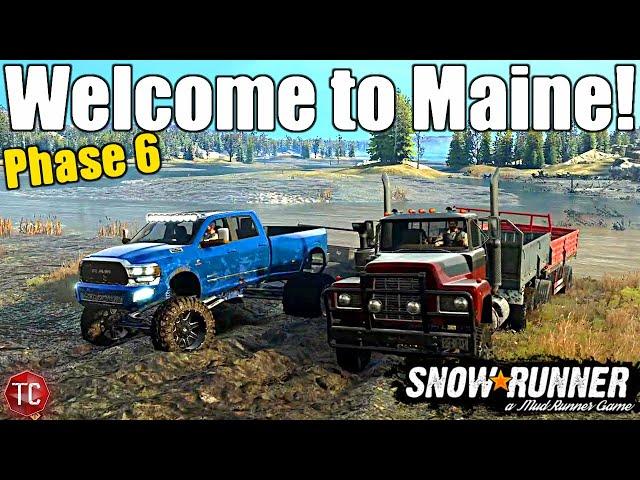 SnowRunner: PHASE 6 FIRST GAMEPLAY! WELCOME TO MAINE!! NEW FEATURES, PHOTO MODE, & MORE!