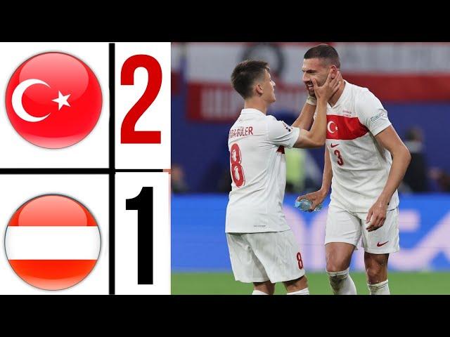 turkey 2-1 austria EURO2024 HIGHLIGHTS | Demiral Goal vs austria 