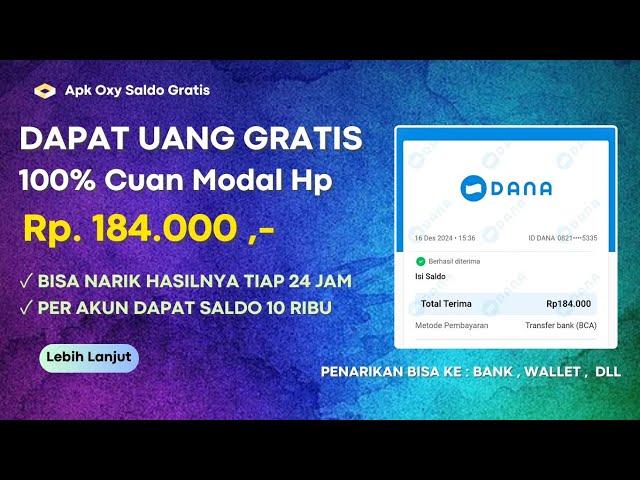 ASLI MEMBAYAR  DAPAT SALDO 200 RIBU LANGSUNG NARIK KE DANA | APLIKASI PENGHASIL UANG TERBARU 2024