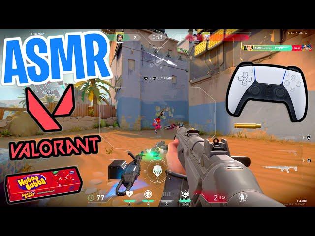 ASMR Gaming  Valorant PS5 Beta Gameplay! Relaxing Gum Chewing  Controller Sounds + Whispering 