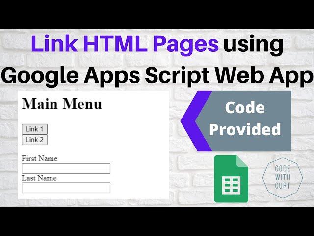 Link HTML Pages using Google Apps Script Web App