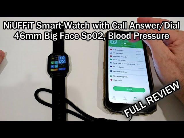 NiUFFiT P66 Smart Watch with Call Answer Dial 46mm Big Face Smartwatch Sp02 Blood Pressure Review