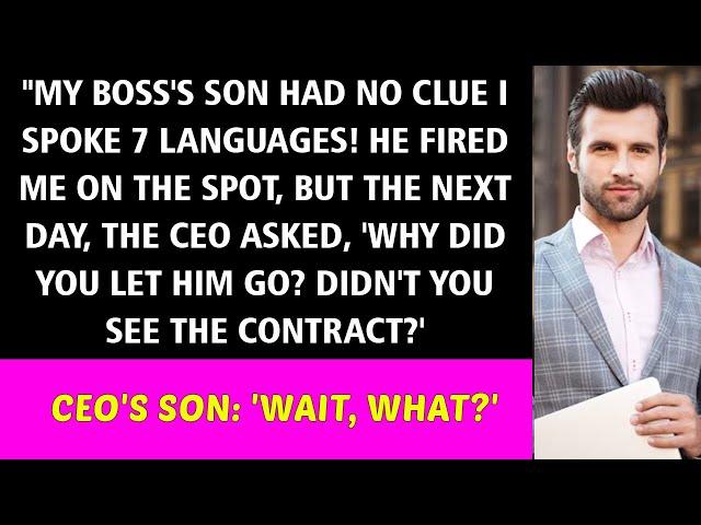 My Boss's Son Fired Me, But My Boss Said 'We’re Bankrupt Without Him!'"