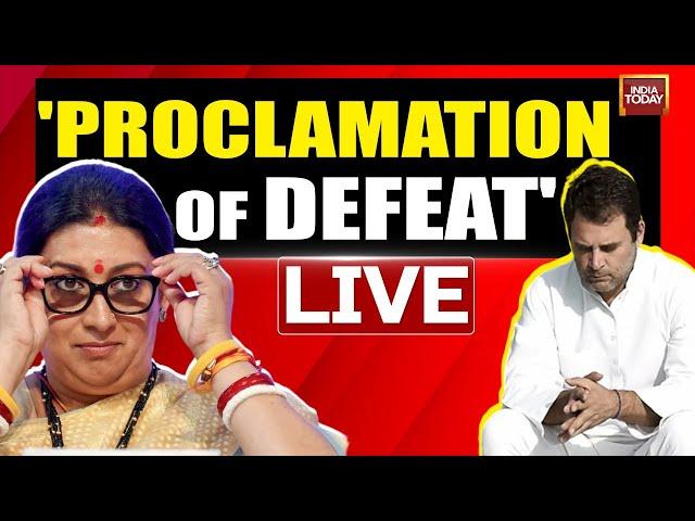 LIVE | 'Accepted Defeat': Smriti Irani's 1st Response After Rahul Gandhi Dumps Amethi For Raebareli