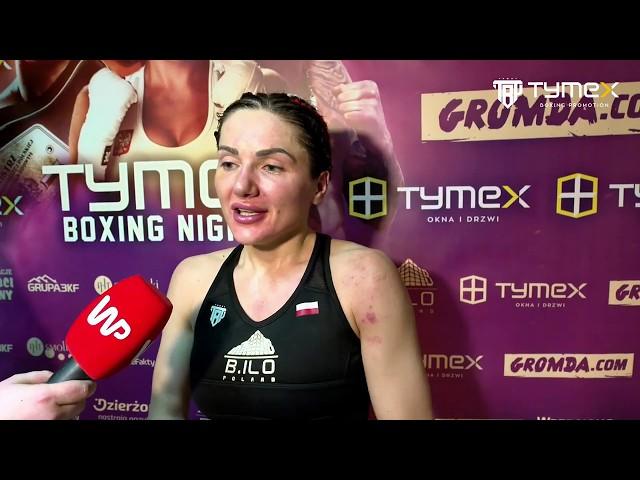 Ewa Brodnicka po gali TYMEX Boxing Night 11