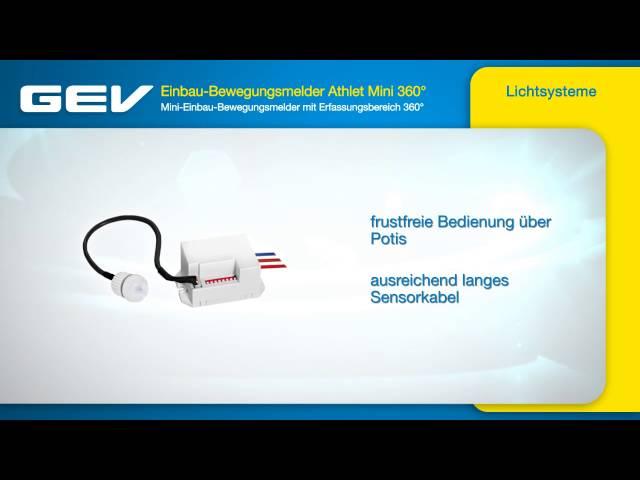 GEV Einbau-Bewegungsmelder Athlet Mini 360° LBD 16897