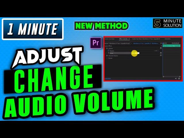 How to adjust volume in premiere pro 2024 | Adjusting gain and volume