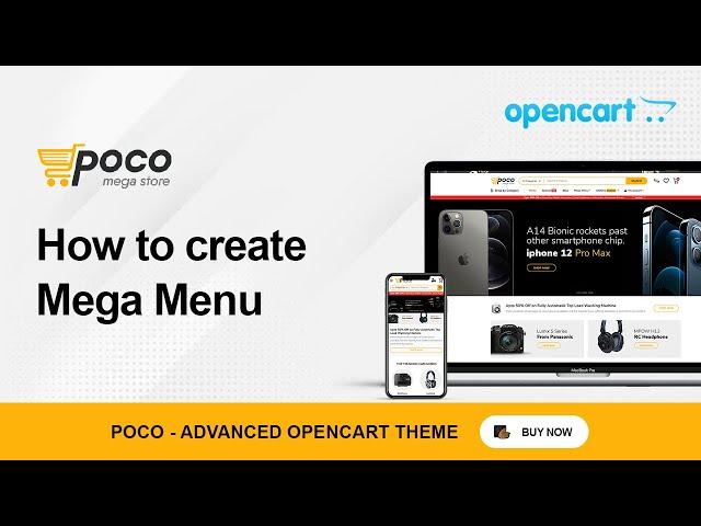 Mega menu | OpenCart Poco Theme