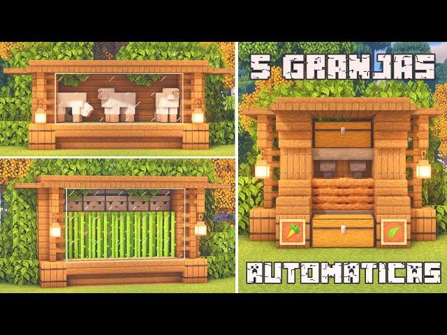 5 Automatic Farms to Start in Minecraft | Easy Tutorial