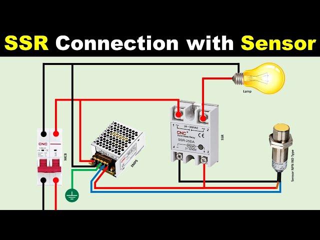 SSR- Solid State Relay Connection with Sensor || SSR wiring connection @TheElectricalGuy