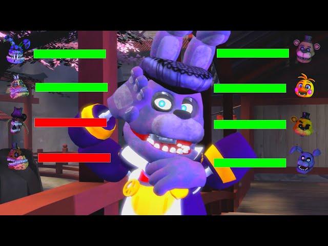 [SFM FNaF] Top 5 Anime Animatronics vs Fights WITH Healthbars