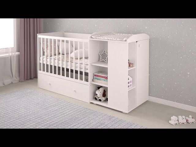 Кровать детская Polini kids Ameli 900, с комодом