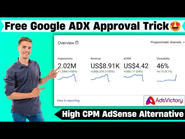 Free ADX Approval Trick | Secret Method | How to Get Adx Approval | High CPM Adx Approval Free 