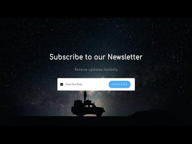 Subscribe to Newsletter Design Using HTML and CSS | Newsletter Section