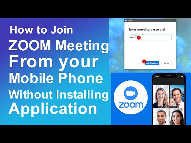 How to join Zoom Meeting from your Phone without Installing the Application