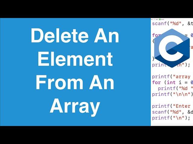 Delete An Array Element At A Specific Index | C Programming Example