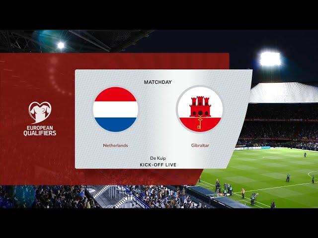 Netherlands vs Gibraltar | De Kuip | European Qualifiers | PES 2021