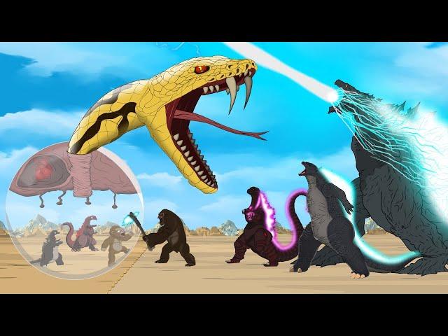 Rescue GODZILLA & KONG From Evolution of PYTHON: The Battle Against Digestive System - FUNNY CARTOON