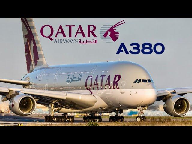 QATAR Airways UPPER Deck A380 Doha - Paris  + Lounge [FULL FLIGHT REPORT]