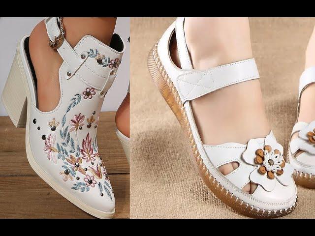 2023 LATEST FASHION WHITE OFFICE STYLE  FOOTWEAR NEW APPEALING COMFY SHOE DESIGNS||#sbleo